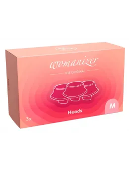 Womanizer Replacement Silicone Heads M 3-Pack Rosa - Accessory for Premium Series