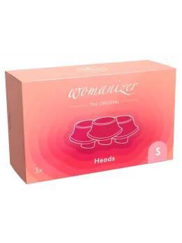 Womanizer Heads S Replacement Set 3pcs, Silicone, Pink, Size S