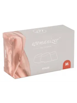 Womanizer Heads Duo Bordeaux M Replacement Attachments, 3-Pack, Silicone
