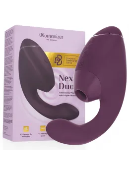 Womanizer Duo Next Dual Air & Vibration System Dark Purple 195mm