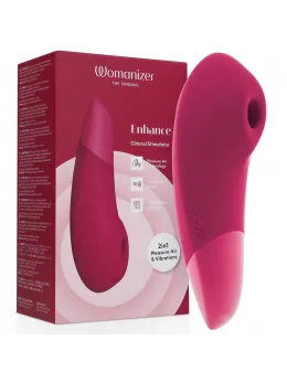 Womanizer Enhance Intimate Air & Vibration Device Vibrant Pink 158mm