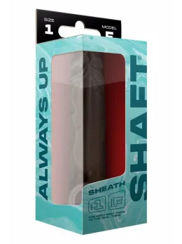 SHAFT Sheath Model F Size 1 Liquid Silicone Sleeve 19.8cm Mahogany