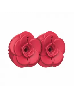 Teazers Vibrating Silicone Nipple Clamps Red - Adjustable & Rechargeable