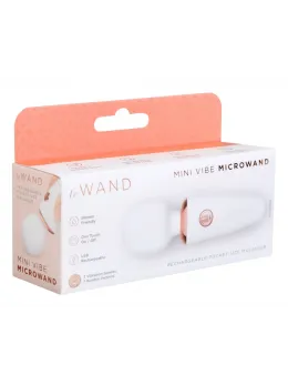le Wand Mini Microwand White Compact Rechargeable Massager 10cm