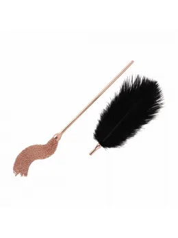 Rosy Gold Feather Tickler & Whip - 2-in-1 Rose Gold Accessory