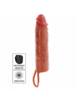 ToyJoy Hydrated Skin Silicone Vibrating Sleeve Caramel 20cm Remote-Controlled
