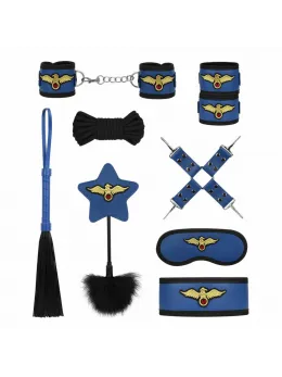 Easytoys Pilot’s Passion 11-Piece Bondage Restraint Set Black