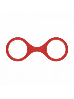 EasyToys Flexible Silicone Handcuffs Red - Adjustable Soft Model