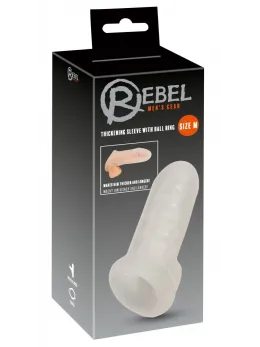Rebel прозрачен удължител за пенис, M, 16,5 см