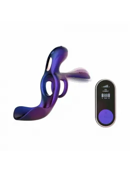 Hueman Zenith Intimate Ring with Dual Stimulation, Purple, Remote Control