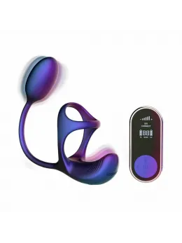 Hueman Halo Orbit Dual-Motor Intimate Ring, Purple, Remote-Controlled