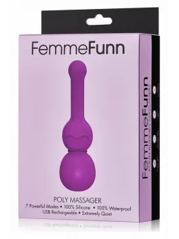 FemmeFunn Poly Massager Purple - Compact Waterproof Silicone Wand