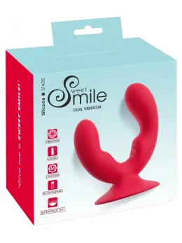 Sweet Smile Dual Vibrator Flexible Intimate System with Suction Cup Pink
