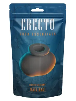 Erecto Liquid Silicone Anatomical Ball Support Ring 7x8.5cm Black