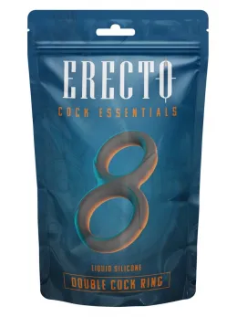 Erecto Double Support Ring Liquid Silicone Flexible Black 19g