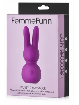 FemmeFunn Stubby 2 Massager Purple - Compact Silicone Vibrating Device