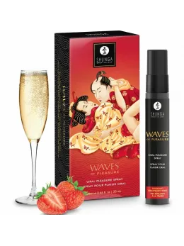 Shunga Waves Pleasure Spray Seductive Strawberry 20ml Refreshing Formula