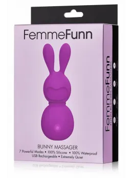 FemmeFunn Bunny Massager Purple - Compact Waterproof 7-Mode Model