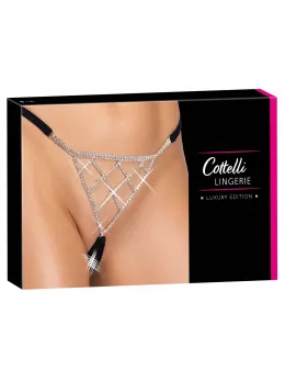 Cottelli Lingerie Adjustable Rhinestone Black Straps S-L