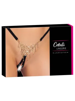 Cottelli LINGERIE String S-L Adjustable White Gold-Effect Decoration