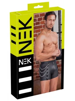 NEK Matte Black Men's Trousers M with Cargo Pocket & Decorative Chains