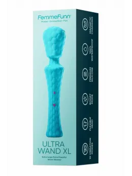 FemmeFunn Ultra Wand XL Turquoise - Extra Large Rechargeable Massager