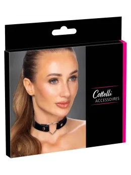 Cottelli ACCESSOIRES Black Heart Adjustable Choker 31-42 cm