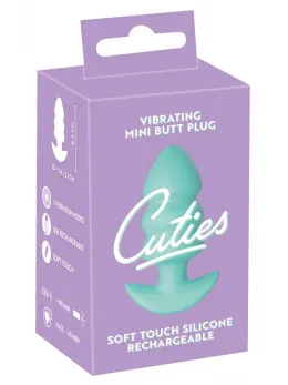Cuties компактен вибриращ силиконов анален разширител, зелен, 7 режима, 8 см