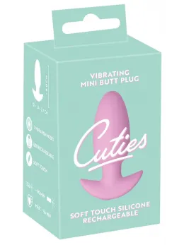 Cuties Rose Vibrating Plug - Compact Silicone Model, 7 Modes, 8 cm
