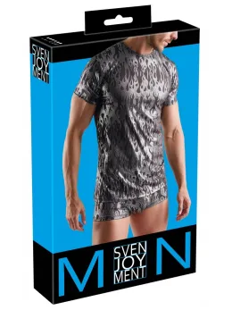 Svenjoyment M.Shirt 3XL Black Silver Metallic Design Stretch Fit