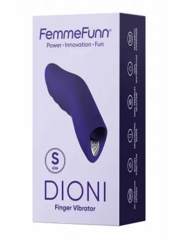 FemmeFunn Dioni Small Dark Purple - Ergonomic Finger Device, 20 Modes