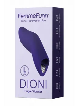 FemmeFunn Dioni Large Dark Purple - Ergonomic Finger Device, 20 Modes