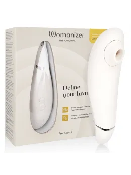 Womanizer Premium 2 Warm Gray - Air Technology Intimate Device, 14 Modes
