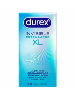 Durex Invisible XL Ultra Thin Latex Condoms 10-Pack Extra Large 57mm