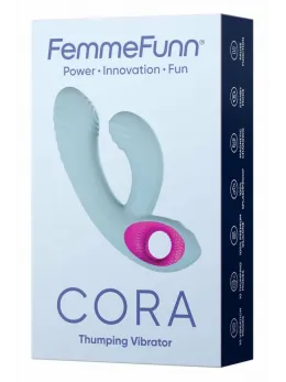 FemmeFunn Cora Light Blue - Dual Motor Thumping & Vibrating System