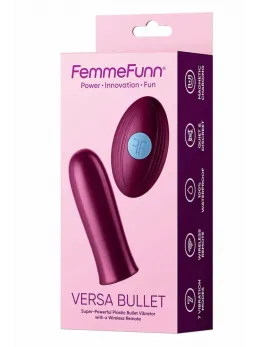 FemmeFunn Versa Bullet Dark Fuchsia Wireless Remote System 7 Modes