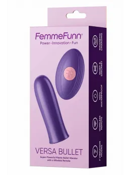 FemmeFunn Versa Bullet Dark Purple Wireless Remote, 7 Modes, Waterproof