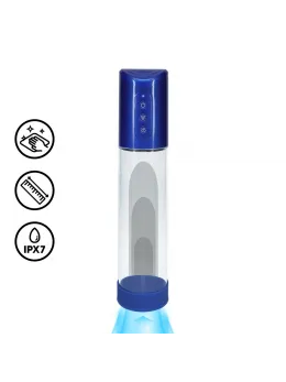 HyperPump Rechargeable Intimate Vacuum System Metallic Blue Silicone