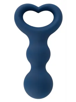 Magic Shiver Silicone Heart-Handle Plug 9.5cm - Dual-Bead Design