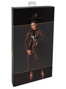 Noir Handmade Jumpsuit M Transparent Powerwetlook Black