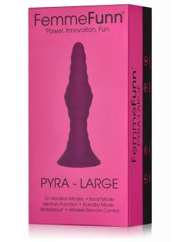 FemmeFunn Pyra Large Dark Fuchsia - Remote-Controlled Vibrating Plug