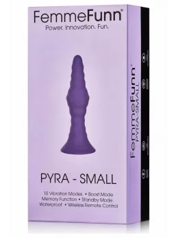 FemmeFunn Pyra Small Dark Purple - Remote-Controlled Intimate Plug, 10 Modes