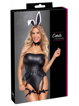 Cottelli Costumes Bunny Body L Black Costume Set with Accessories