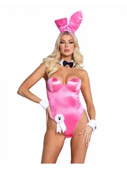 Playboy Classic Bunny Costume Set Pink - Iconic Elegant Design XL