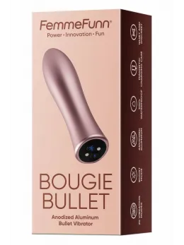 Bougie Bullet алуминиев мини вибратор, розово злато, 12,2 см