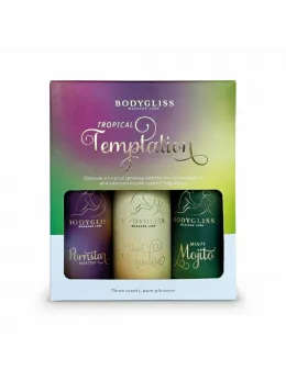 BodyGliss Travel Edition 3-Pack Lubricant Set Tropical Cocktail Scents