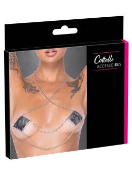 Cottelli Accessories Nipple Jewellery Silver Chain 5.5x5.5 cm Glam Set