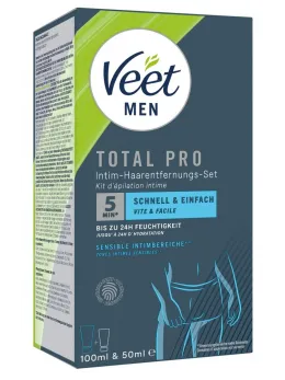 Veet Men TOTAL PRO Intimate Hair Removal Set Aloe Vera 2 pcs