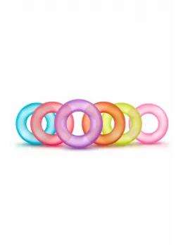 Blush Play With Me King of the Ring Set - 6 Silicone Rings, Multicolor