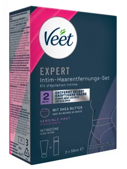 Veet Expert Intimate Hair Removal Set with Shea Butter 2x50ml